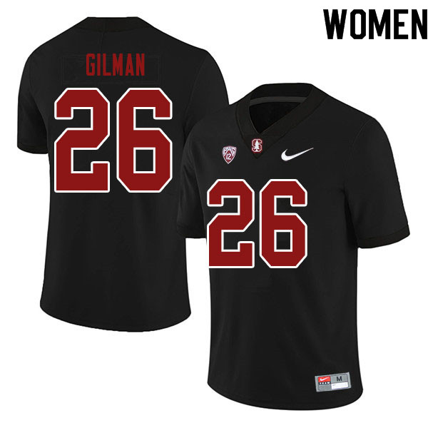 Women #26 Alaka'i Gilman Stanford Cardinal College Football Jerseys Sale-Black